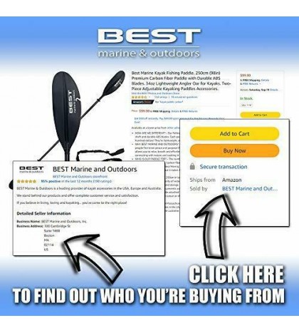 Kayak Fishing Paddle. 250cm (98in) Premium Carbon Fiber Paddle with Durable ABS