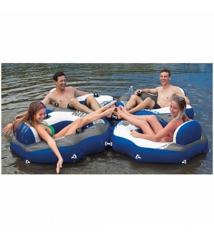 Intex River Run II Inflatable Tube(2) + River Run Connect Lounge Inflatable Tube