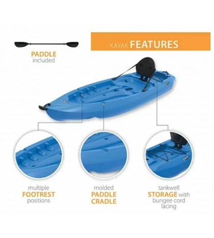 Lifetime Lotus 80 Sit-On-Top Kayak - 2 Pack (Paddles Included)