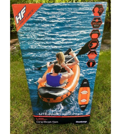 Lite-Rapid X2 Inflatable Kayak Boat Raft with 2 Aluminum Oars