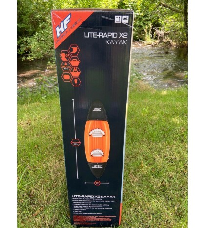 Lite-Rapid X2 Inflatable Kayak Boat Raft with 2 Aluminum Oars