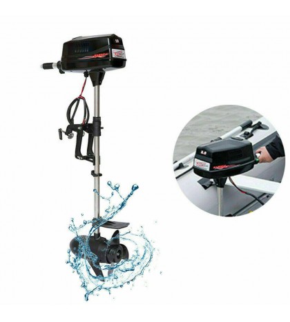 US 10hp Heavy Duty Outboard Motor Boat Engine Brushless Motor Tiller control 60V