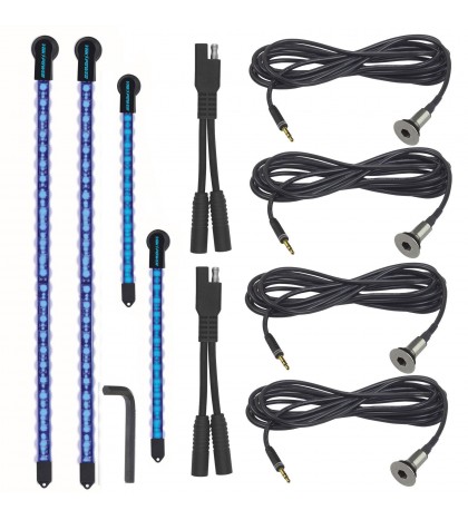 Yak-Power YP-LEDK-B4 Complete 4-Piece LED Light Kit (Blue)