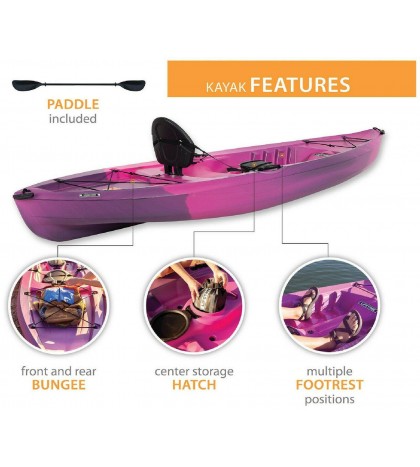 Lifetime 10ft. Tamarack 100 Kayak, Sit On Top w/ Paddle - Orchid Fusion