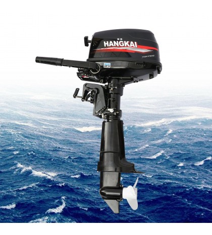 HANGKAI 4 Stroke 6.5HP Outboard Motor Boat Engine Water Cooling Short shaft 40cm