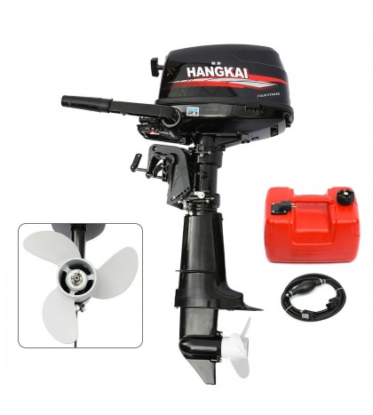 HANGKAI 4 Stroke 6.5HP Outboard Motor Boat Engine Water Cooling Short shaft 40cm