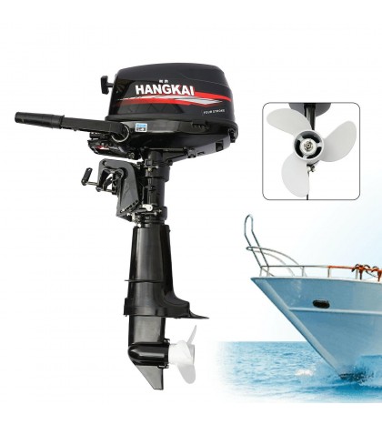 HANGKAI 4 Stroke 6.5HP Outboard Motor Boat Engine Water Cooling Short shaft 40cm