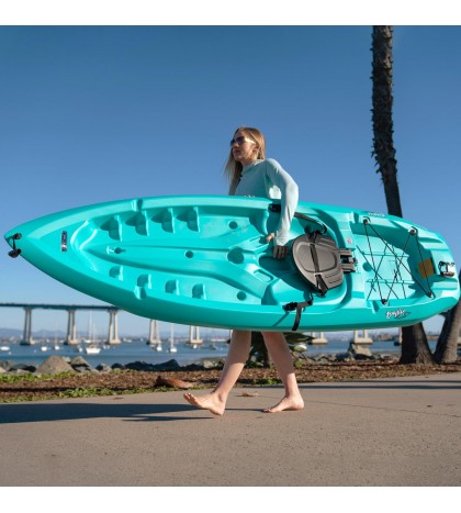 Sit-on-top Kayak 8 Ft Paddle Included Multiple Footrest Positions Backrest