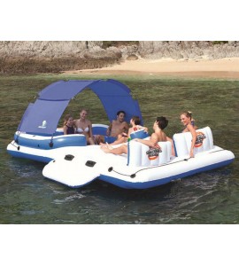 PVC 6-8 Person Fishing Swimming Water Sport Inflatable Boat Rest Floating Island