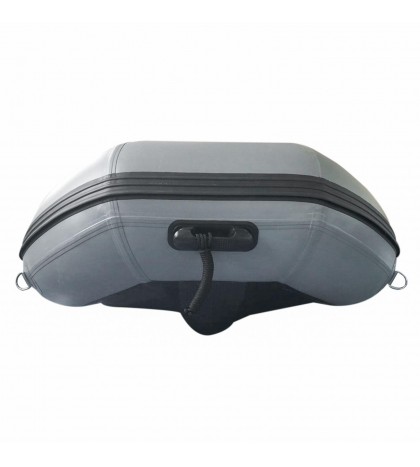 ALEKO 8.4 Ft Inflatable Fishing Boat with Air Floor Deck 3 Person Raft Grey