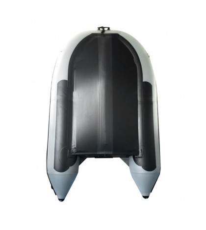 ALEKO 8.4 Ft Inflatable Fishing Boat with Air Floor Deck 3 Person Raft Grey