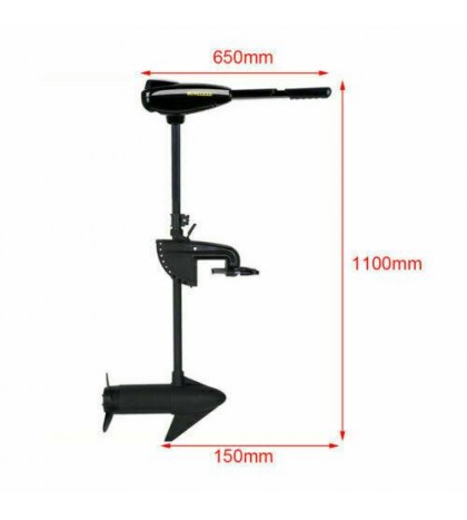 Trolling Motor Telescopic Brush motor For Inflatable / Rubber / Fishing Boat 12V