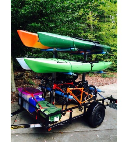 CarriCo Watersports Kayak Carrier Rack Canoes Boats Paddleboard SUP For Trailer