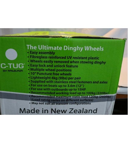 C-Tug Dinghy Wheels for Jon Boats, Small Boats and Inflatables