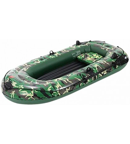 4-Person Inflatable River Lake Dinghy Boat with Pump and Oars Set CAMOUFLAGE