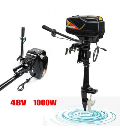 HANGKAI 4HP 48V Electric Outboard Motor Fishing Boat Engine 1000W 15KM/H US SHIP