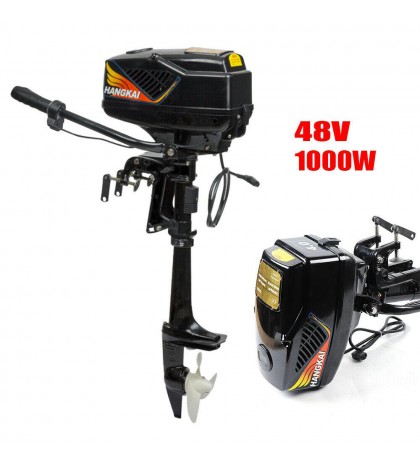 HANGKAI 4HP 48V Electric Outboard Motor Fishing Boat Engine 1000W 15KM/H US SHIP