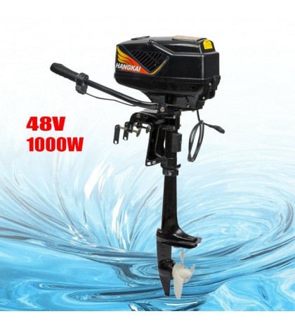 HANGKAI 4HP 48V Electric Outboard Motor Fishing Boat Engine 1000W 15KM/H US SHIP