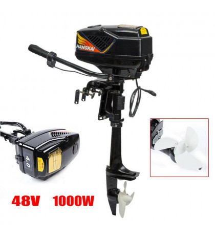 HANGKAI 4HP 48V Electric Outboard Motor Fishing Boat Engine 1000W 15KM/H US SHIP