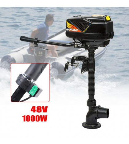 HANGKAI 4HP 48V Electric Outboard Motor Fishing Boat Engine 1000W 15KM/H US SHIP