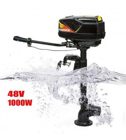 HANGKAI 4HP 48V Electric Outboard Motor Fishing Boat Engine 1000W 15KM/H US SHIP