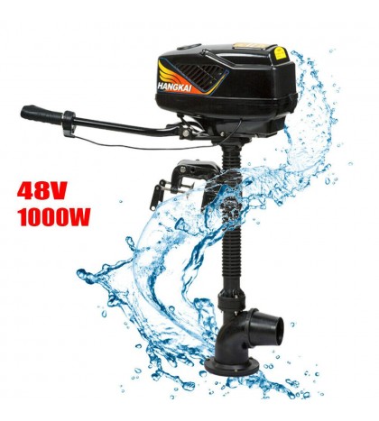 HANGKAI 4HP 48V Electric Outboard Motor Fishing Boat Engine 1000W 15KM/H US SHIP