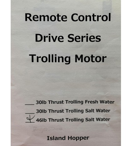 Island Hopper MOTOR For HOBIE Mirage-46lb Thrust Trolling/Forward & Reverse