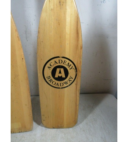 Vintage Pair Wooden Canoe Paddles Academy Broadway Great Canadian
