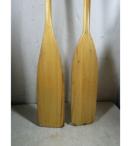 Vintage Pair Wooden Canoe Paddles Academy Broadway Great Canadian