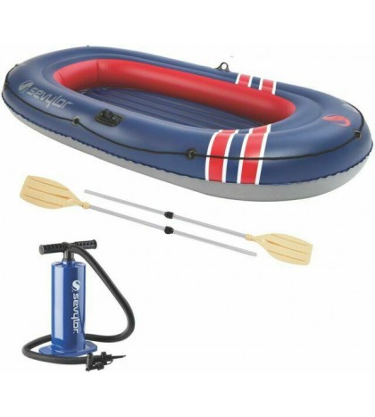 3-Person Caravelle Inflatable Boat With Hand Pump & 2 Oars Size:8' 7