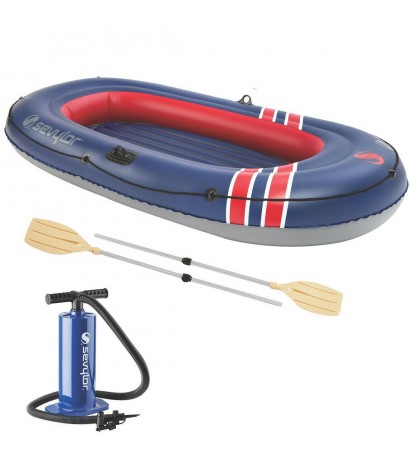 3-Person Caravelle Inflatable Boat With Hand Pump & 2 Oars Size:8' 7