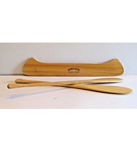 Shaw and Tenney Wooden Canoe & 2 Paddles Orono,Maine Promo? Salesman? 20