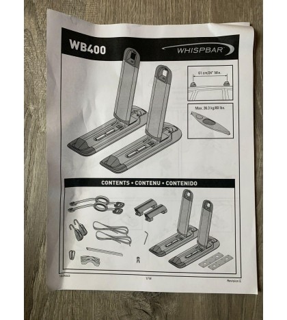 Yakima Whispbar WB400 T-Slot J-Cradel - Top Of The Line - Super Stealth