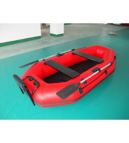 Inflatable 3 Person Self Baling Fishing Mariner Dingy Raft Boat W/ Motor Board
