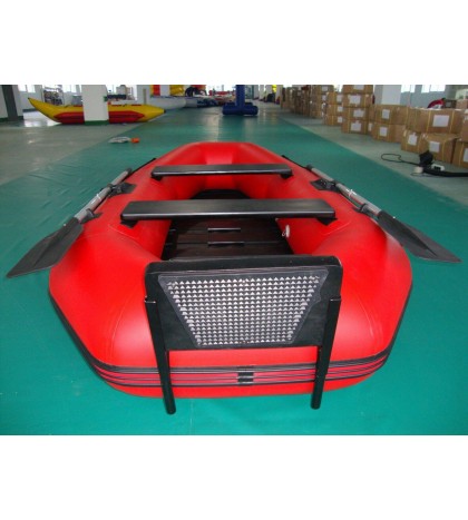 Inflatable 3 Person Self Baling Fishing Mariner Dingy Raft Boat W/ Motor Board