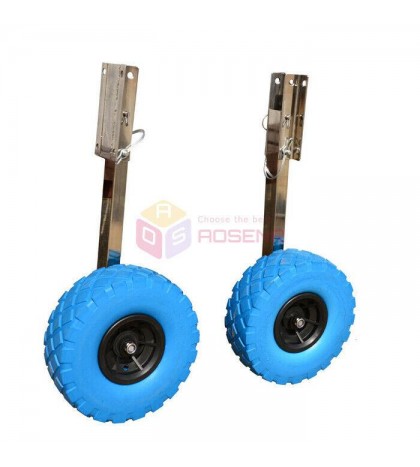 Stainless Steel Boat Transom Launching Wheel Dolly For Inflatable Boat