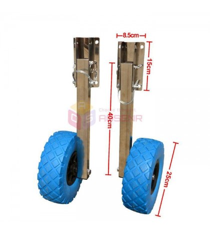Stainless Steel Boat Transom Launching Wheel Dolly For Inflatable Boat