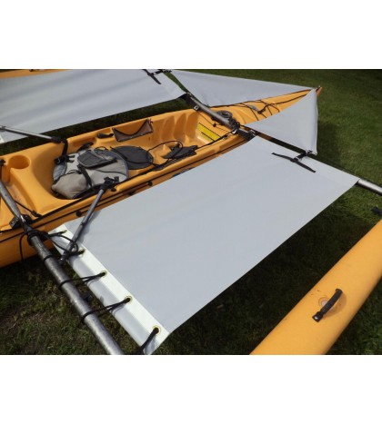 gray  Tandem Trampoline & splash  shield set - for 2015 & newer  Adventure Kayak