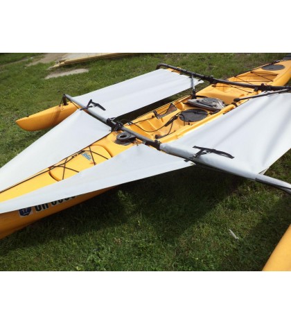 gray  Tandem Trampoline & splash  shield set - for 2015 & newer  Adventure Kayak