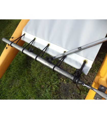 gray  Tandem Trampoline & splash  shield set - for 2015 & newer  Adventure Kayak