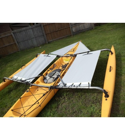 gray  Tandem Trampoline & splash  shield set - for 2015 & newer  Adventure Kayak