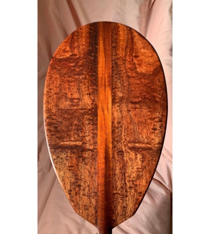 Curly Koa Burl Wood 5ft Paddle - Hawaiian Outrigger Canoe Paddling