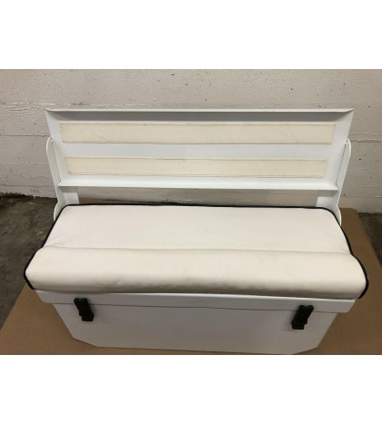 INFLATABLE BENCH SEAT - WHITE ALUMINUM POWER COAT