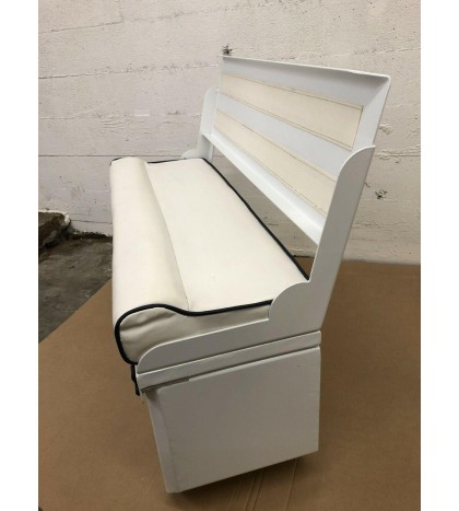 INFLATABLE BENCH SEAT - WHITE ALUMINUM POWER COAT