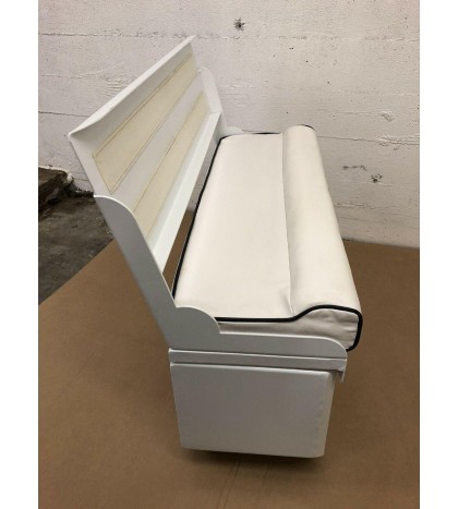 INFLATABLE BENCH SEAT - WHITE ALUMINUM POWER COAT