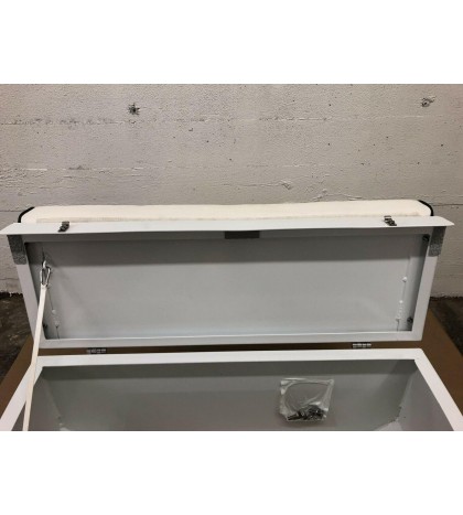 INFLATABLE BENCH SEAT - WHITE ALUMINUM POWER COAT