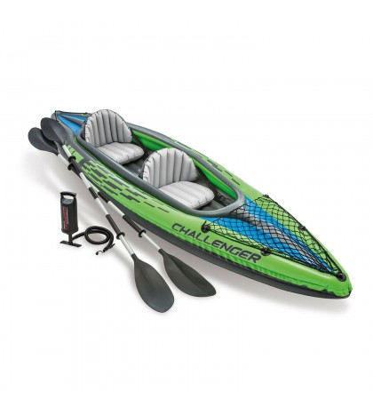 NEW Intex Challenger K2 Inflatable Kayak with Oars and Hand Pump,2 PERSONS