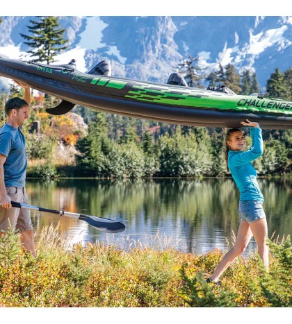 NEW Intex Challenger K2 Inflatable Kayak with Oars and Hand Pump,2 PERSONS