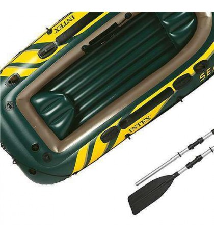 Intex Seahawk 3 Person Inflatable Boat Set with Oars & Pump(Open Box)(2 Pack)