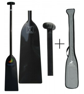 ZJ SPORT One-Piece IDBF Approved Dragon Boat Paddle With Grey Paddle Bag